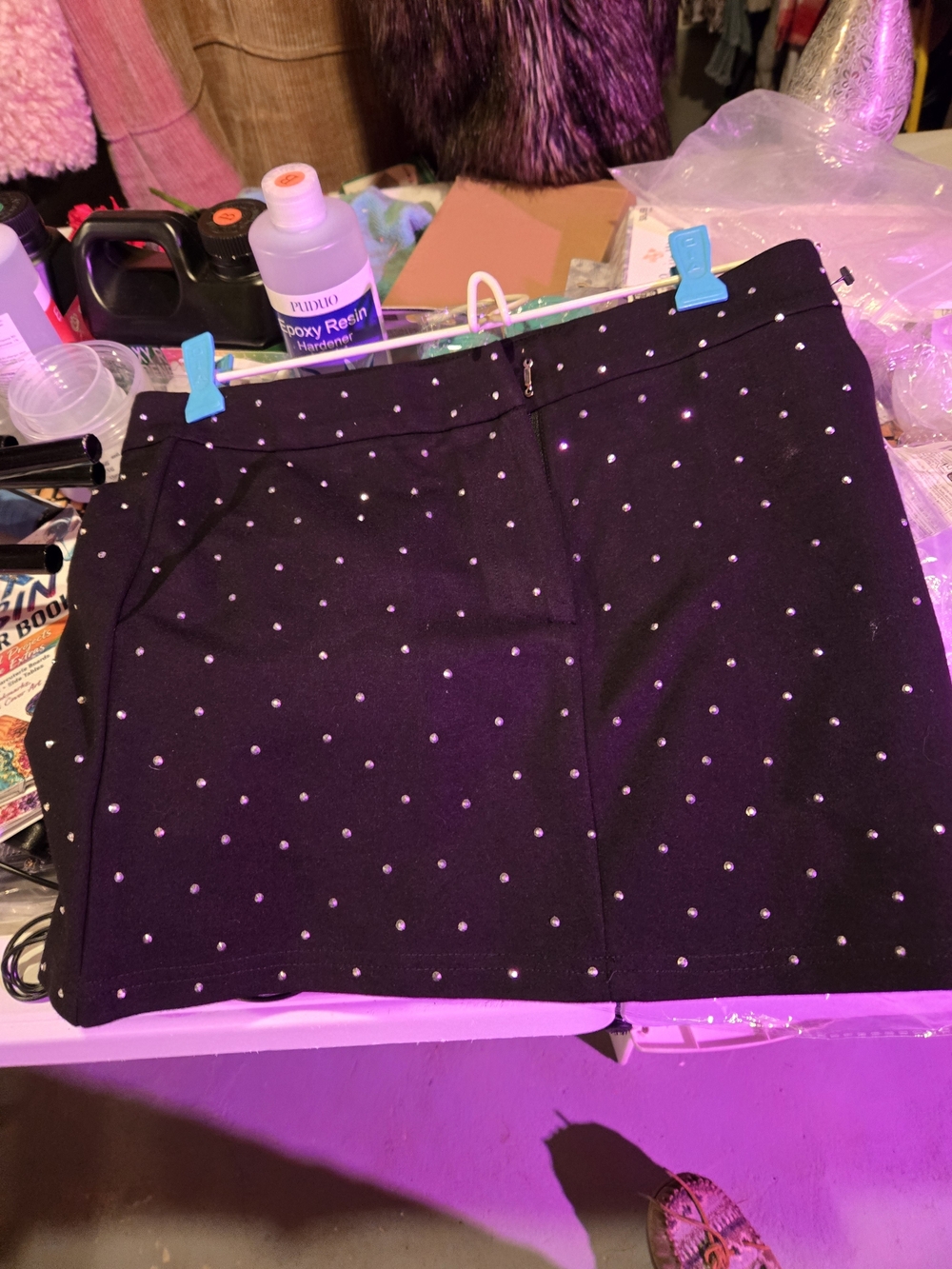 Edikted Black Embellished Mini Skirt
